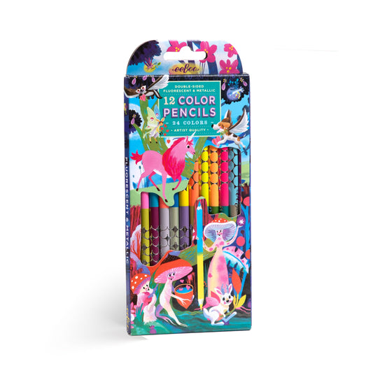 Magical Creatures 12 Double Sided Pencils by eeBoo | Unique Fun Gifts