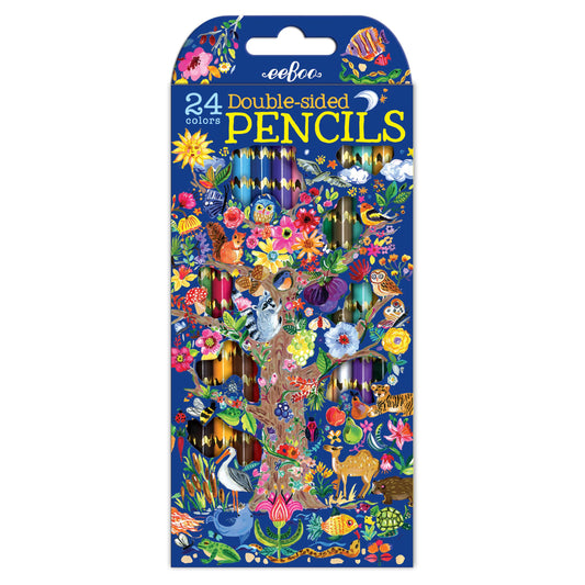 Positivity 12 Fluorescent Pencils and Sketchbook – eeBoo