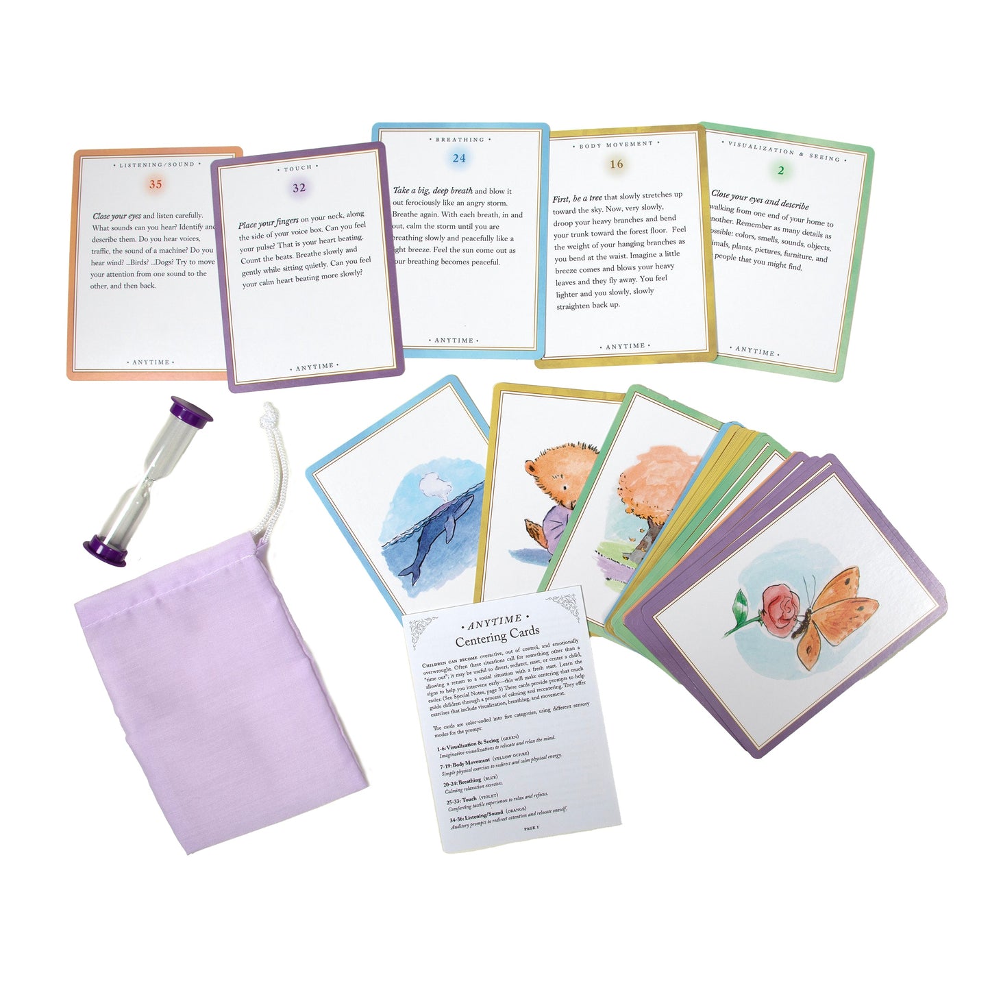 Anytime Centering Calming Cards for Children of  All Ages by eeBoo | Gentle Parenting Skills | Special Needs Adaptable