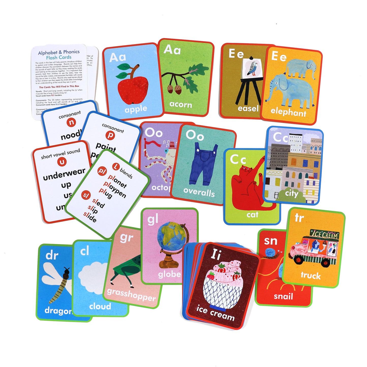 Alphabet and Phonics Educational Flash Cards eeBoo for Kids Ages 4+