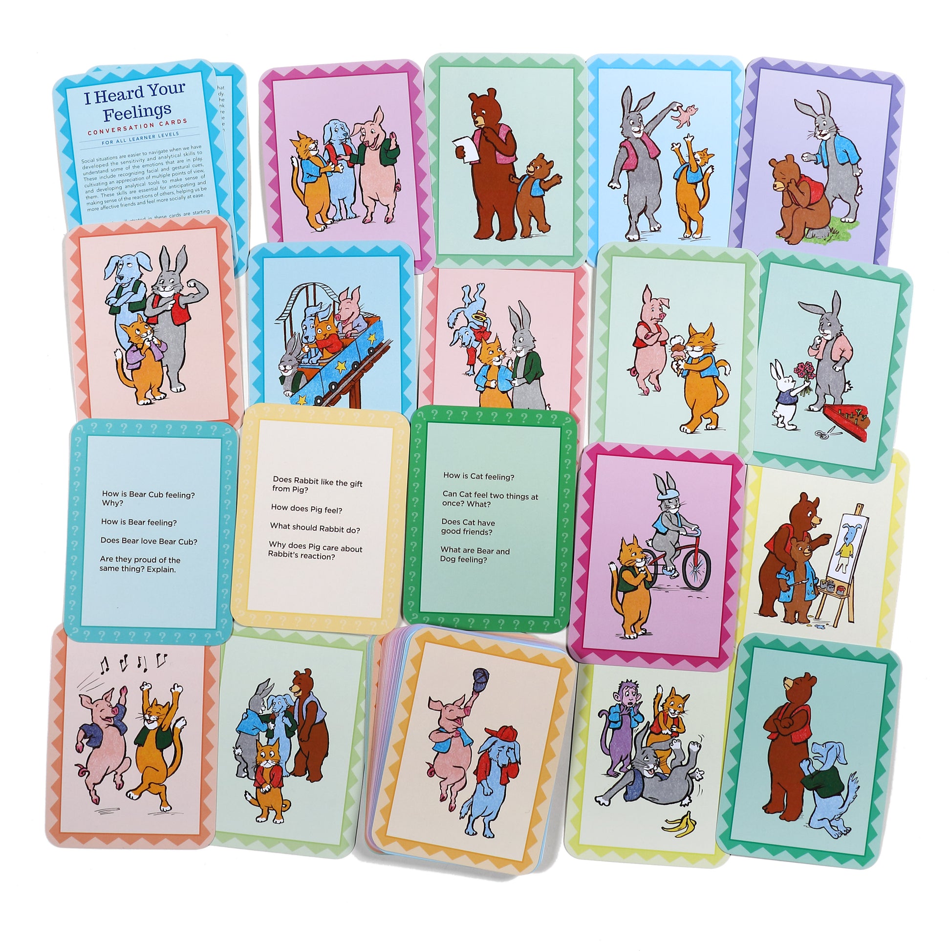 I Heard Your Feelings Social Emotional Flash Cards by eeBoo for kids 3+ | Special Needs Adaptable