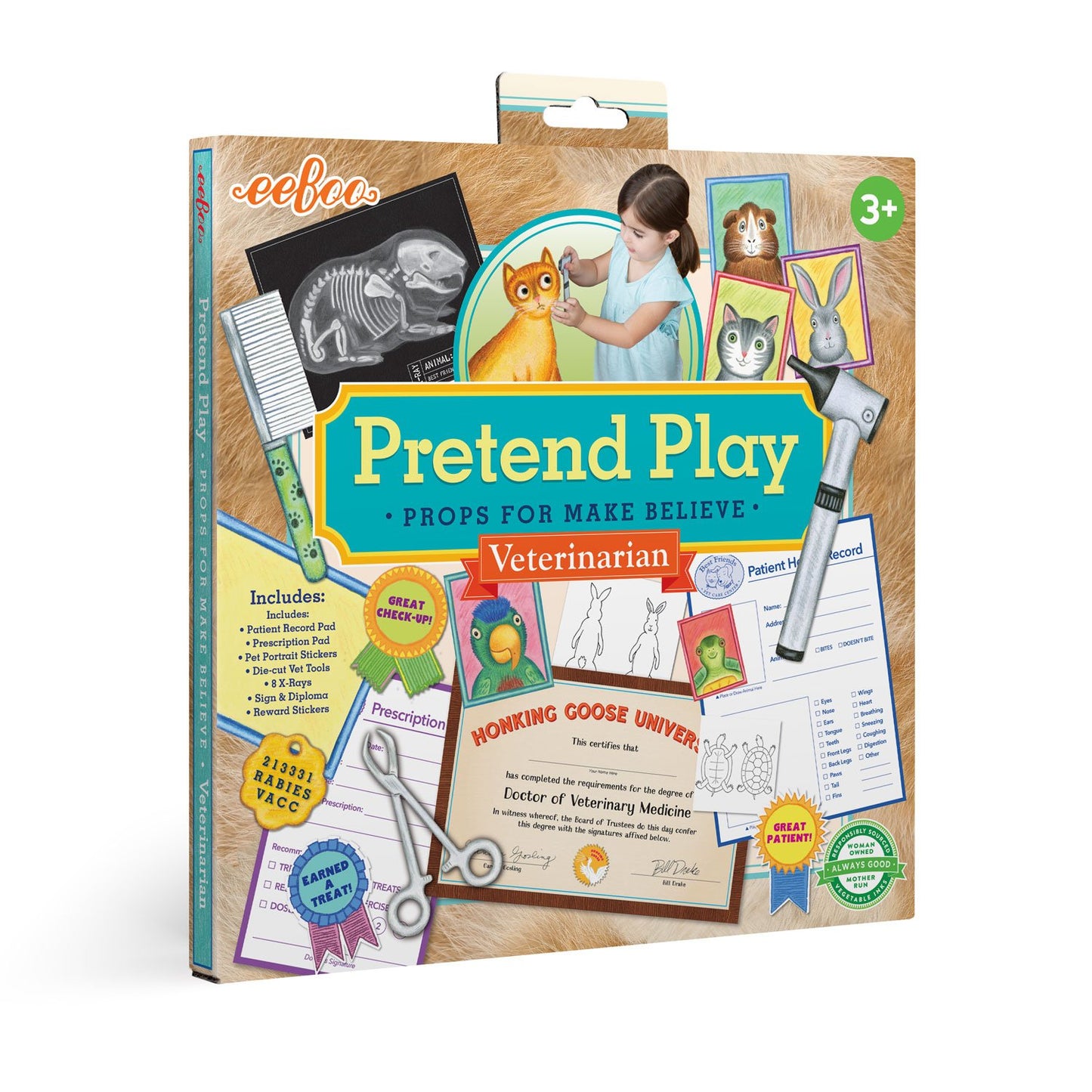 Award Winning Veterinarian Pretend Play Set by eeBoo for Kids Ages 3+