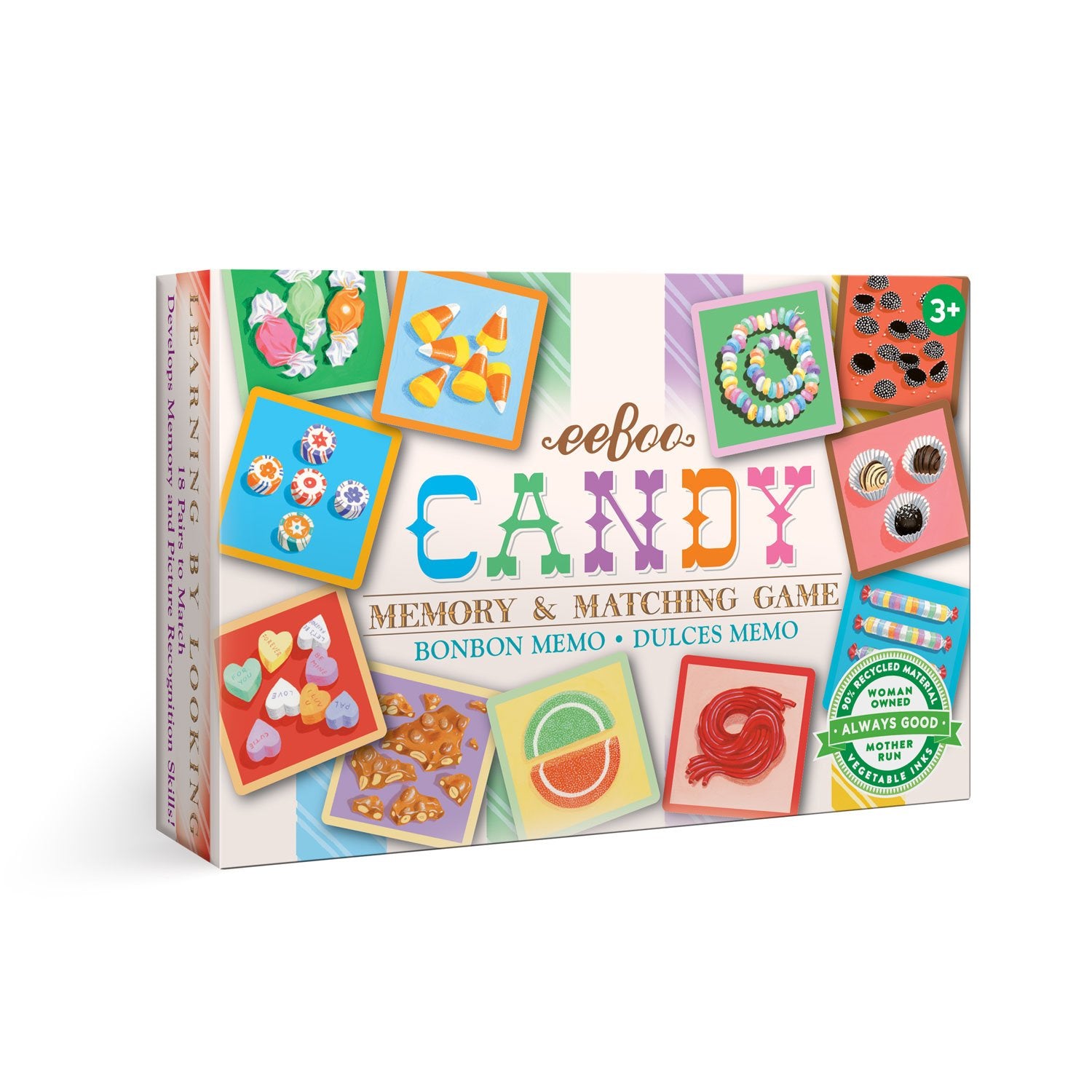 Candy Memory and Matching Little Game by eeBoo | Gifts for Pre School Kids 3+ | Teaches Basic Skills