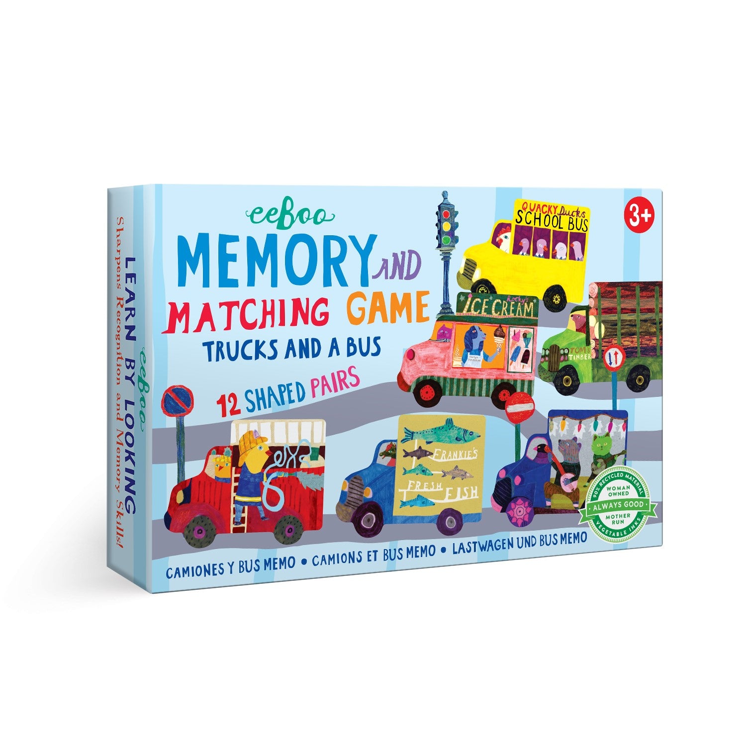 Trucks and a Bus Little Memory Matching Game eeBoo