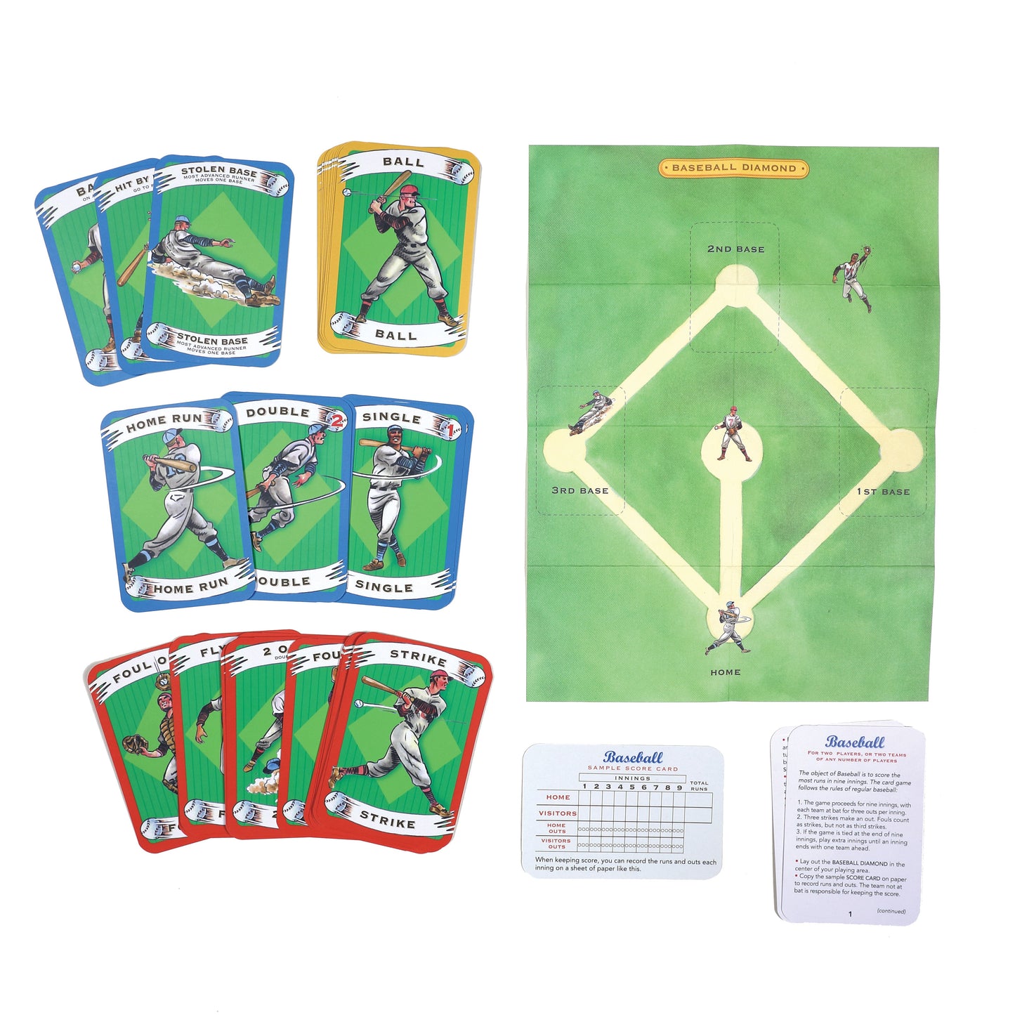 Baseball Playing Cards by eeBoo | Unique Card Game Gift for Kids 5+