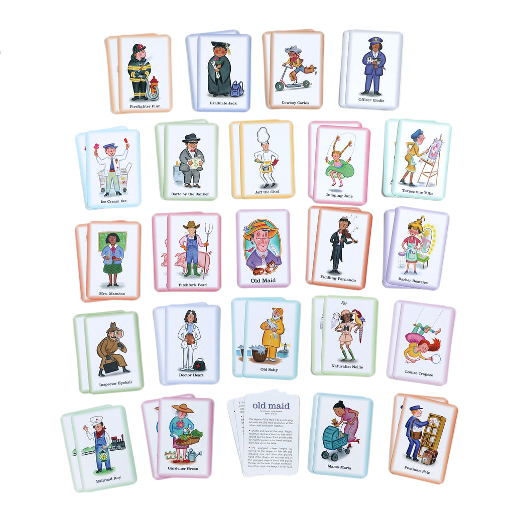 Old Maid Playing Card Game | eeBoo Unique Card Games for Kids ages 5+