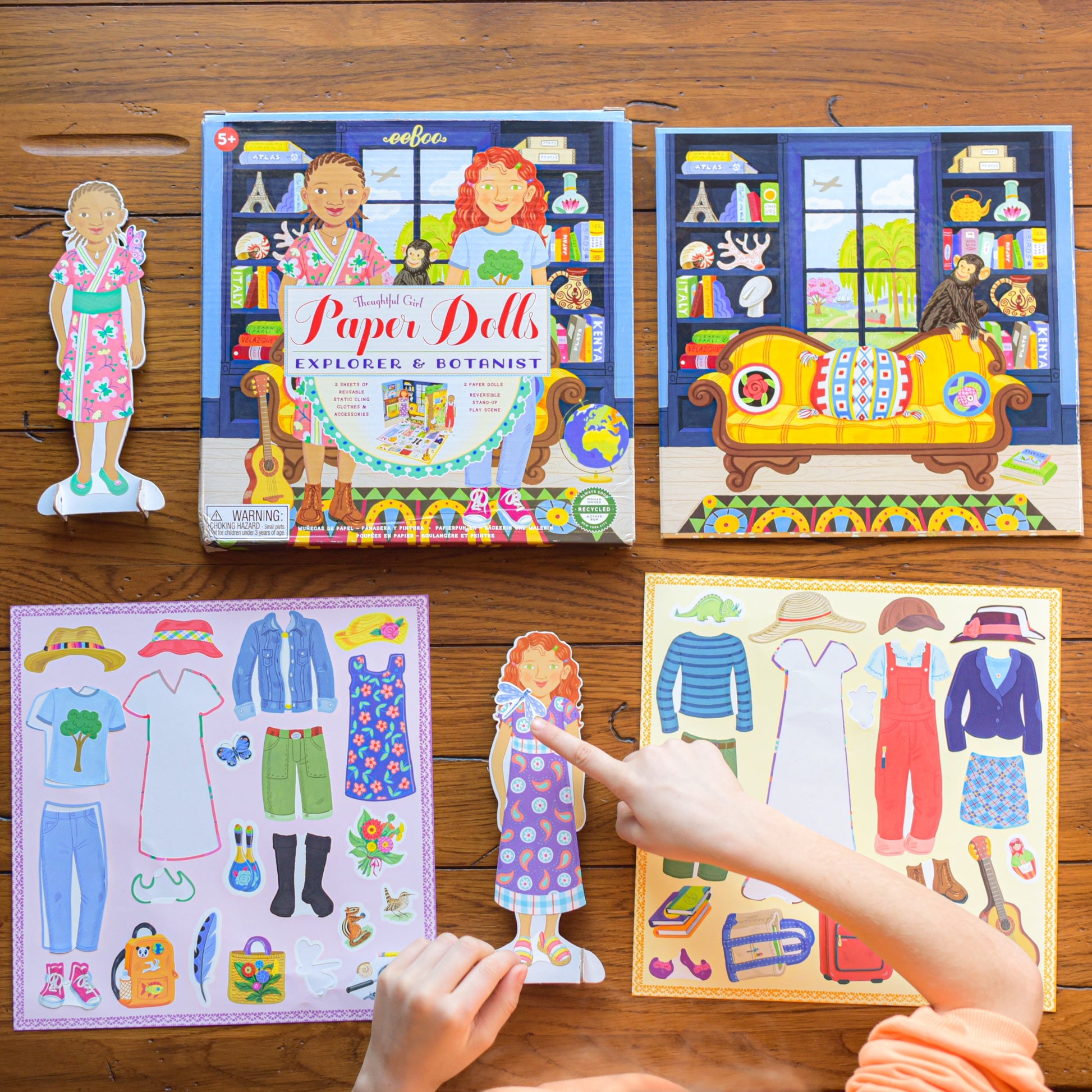 Child Girl Paper Doll with Clothes from Dress Up Paper Dolls