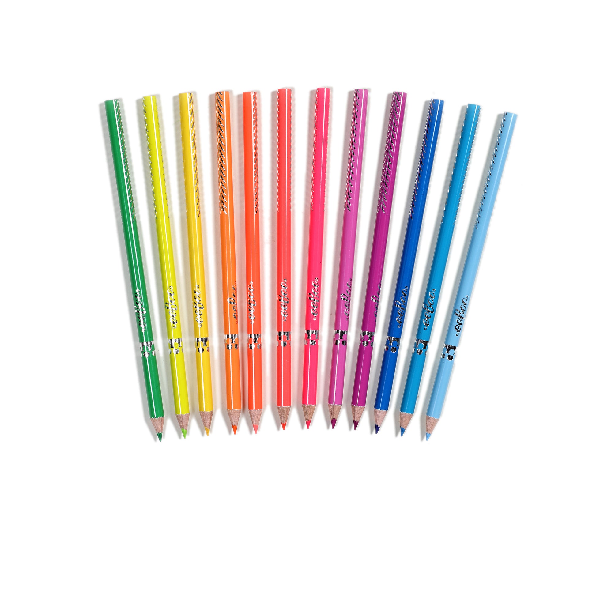 Positivity 12 Fluorescent Pencils |  Gifts by eeBoo