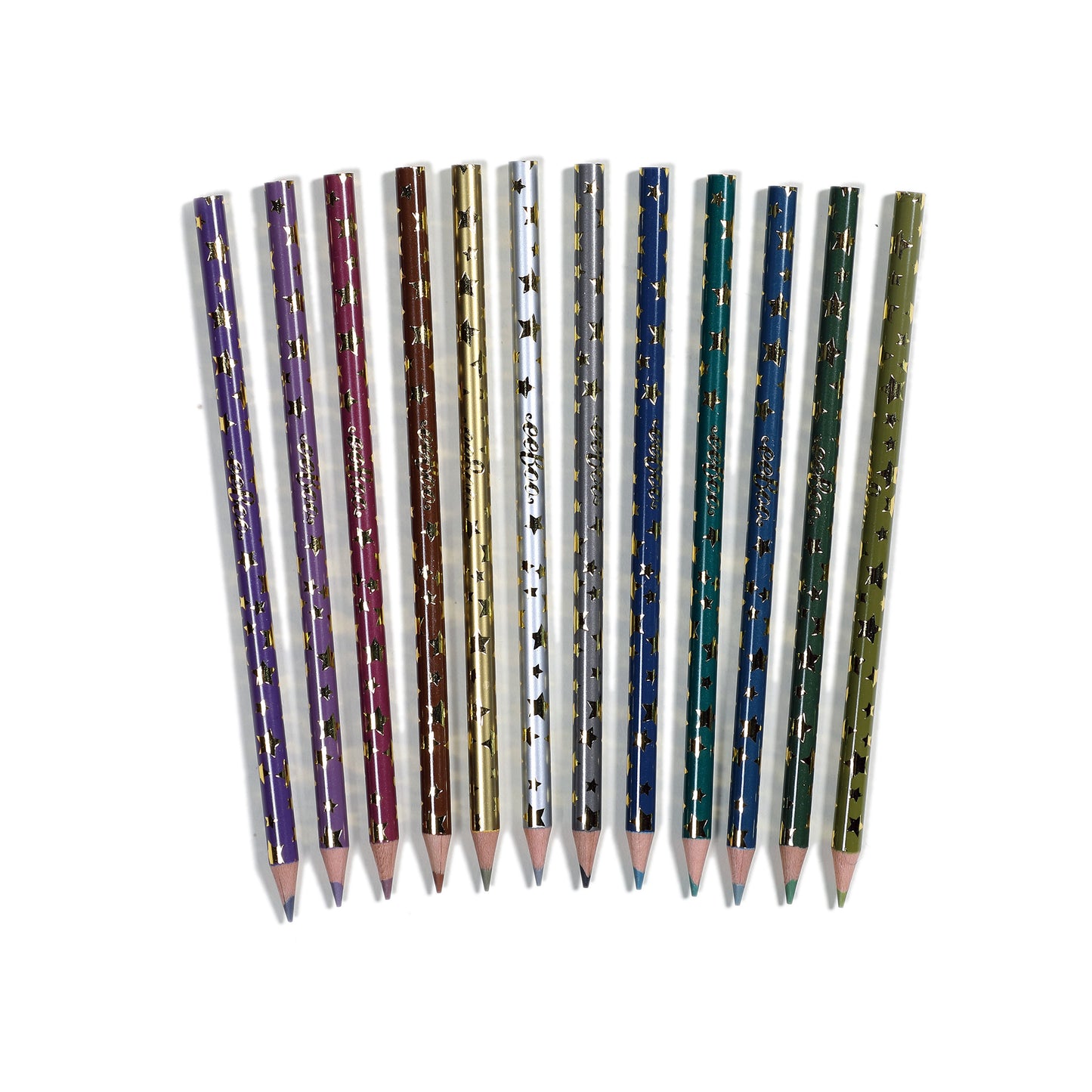 Unicorn 12 Metallic Pencils and Sketchbook |  Gifts by eeBoo