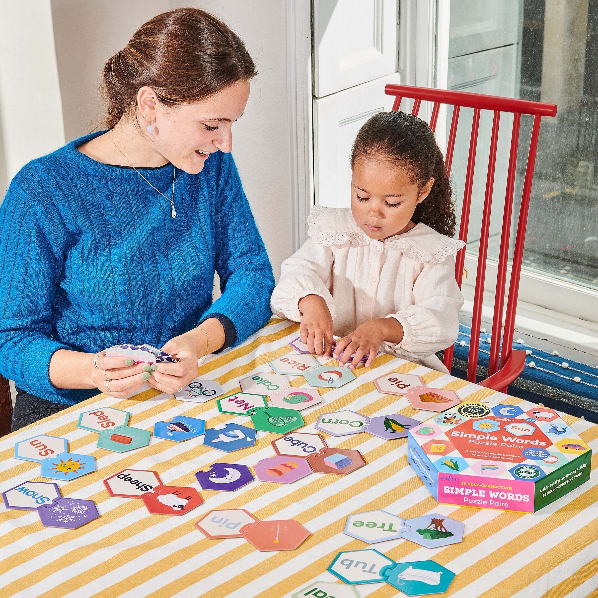 Puzzle Pairs First Words Per Bambini 15+ Mesi – 18 Puzzle Da 2 Pezzi, Cartone Resistente, Gioco Educativo Per Prime Parole
