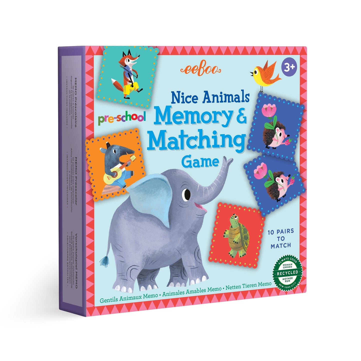 Pre-school Nice Animals Memory Game eeBoo Unique Fun Gifts for Pre School Kids 3+