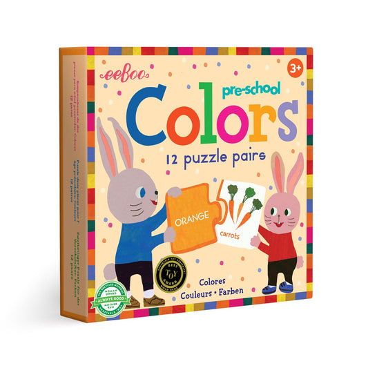 Preschool Colors Educational Puzzle Pairs eeBoo