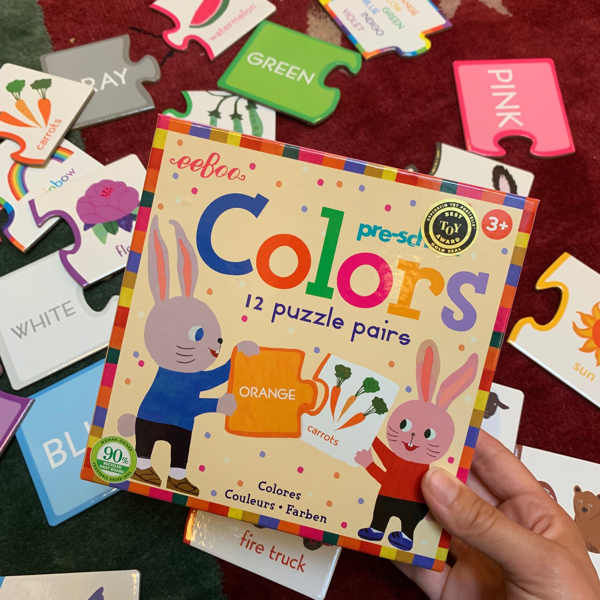 Preschool Colors Educational Puzzle Pairs eeBoo