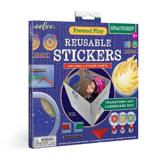 Spaceship Pretend Play Reusable Sticker Set