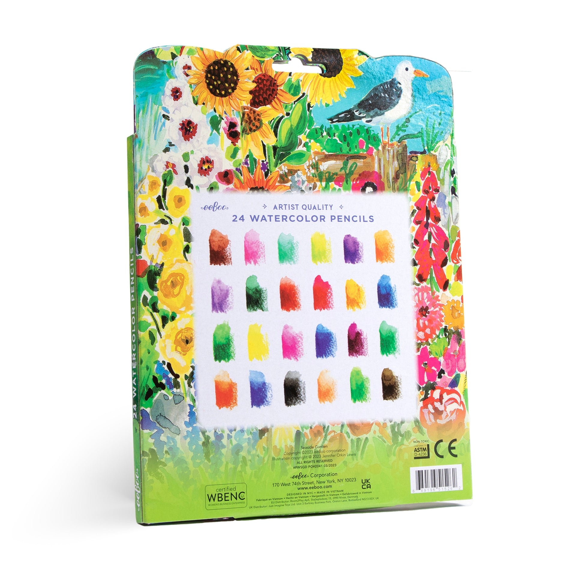  Seaside Garden 24 Watercolor Pencils | Unique Great Gifts for Kids & Adults 