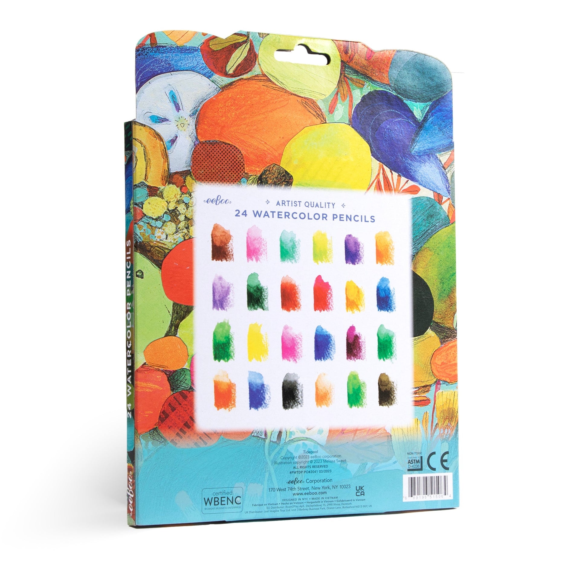 Tidepool 24 Watercolor Pencils | Unique Great Gifts for Kids & Adults 