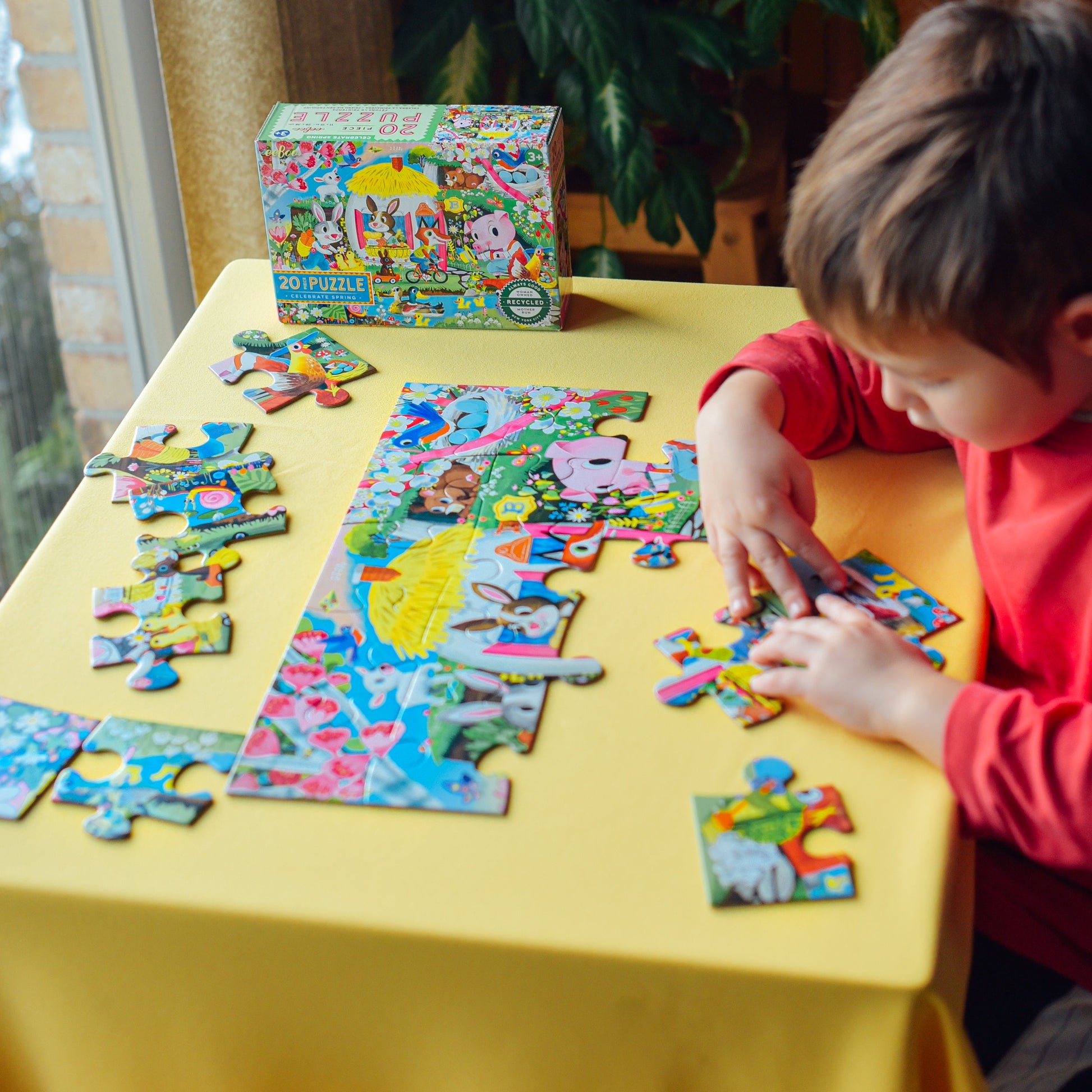 Celebrate Spring 20 Piece Jigsaw Puzzle | Fun Unique Gift for Ages 3+ | Find bunnies, ducks, lambs, birds and more