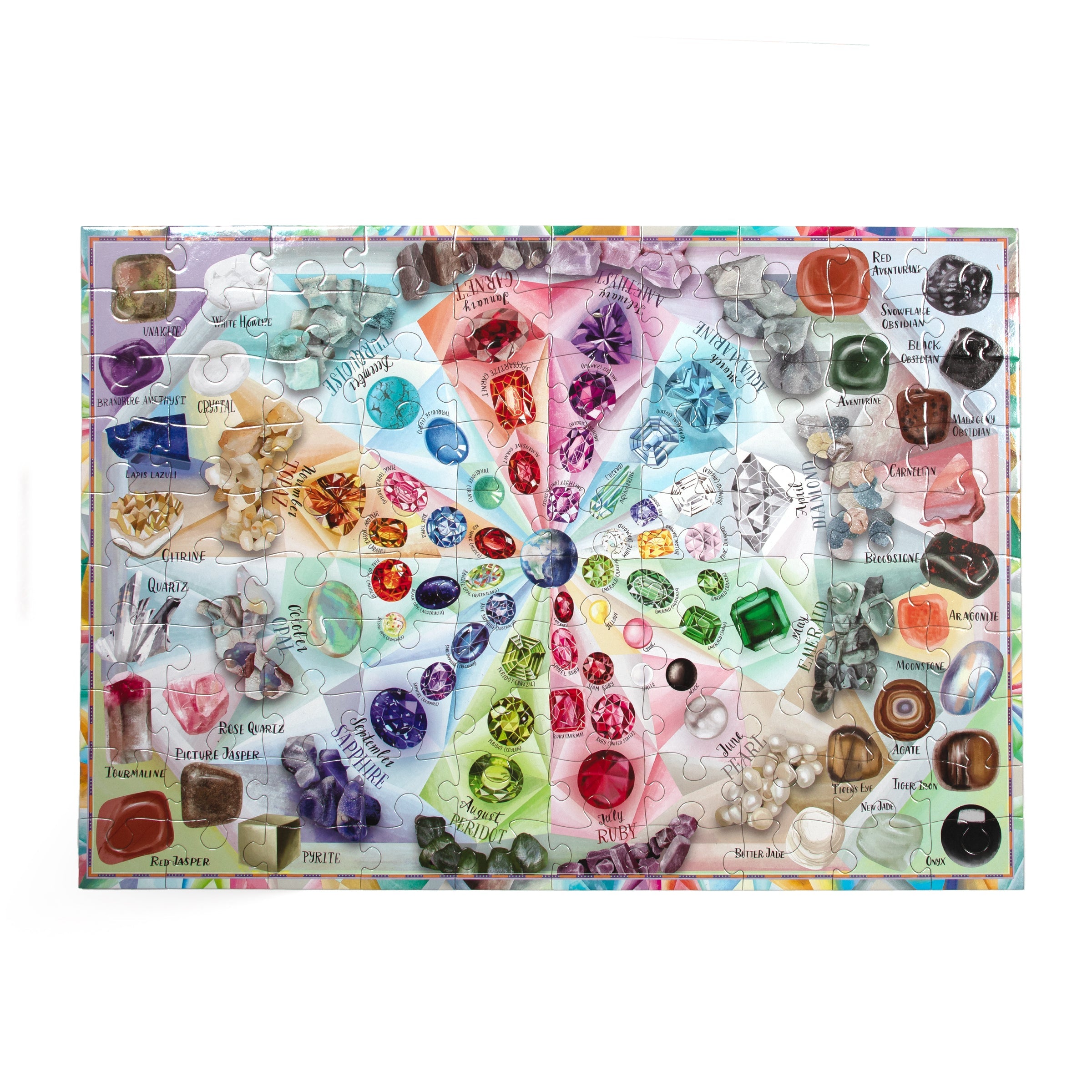 Love of Crystals & Gems 100 Piece Puzzle by eeBoo | Unique Fun Gifts