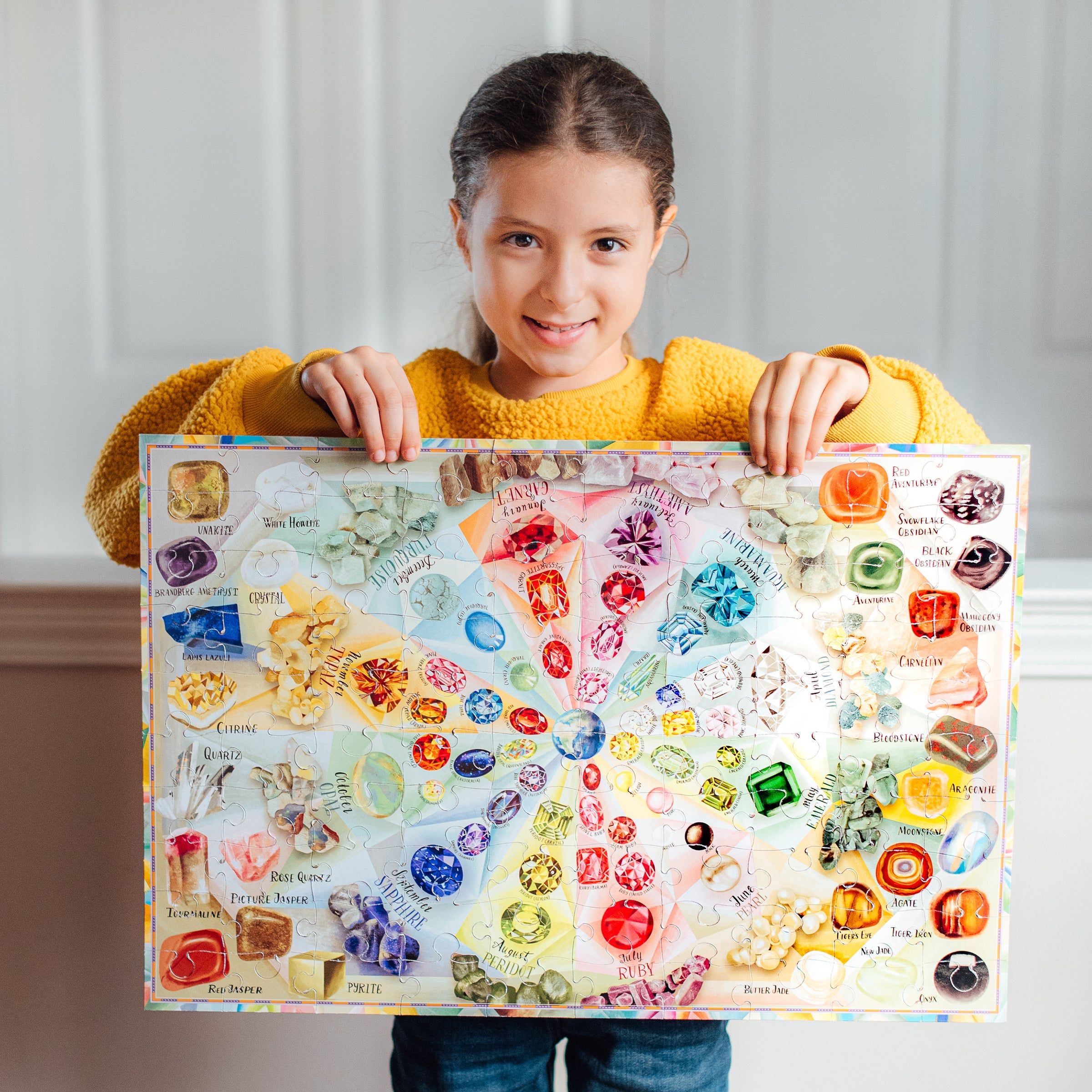 Love of Crystals & Gems 100 Piece Puzzle by eeBoo | Unique Fun Gifts