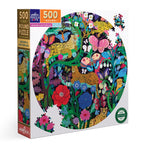 Jaguars and Butterflies 500 Piece Round Puzzle | Unique Fun Gifts
