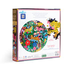 Jaguars and Butterflies 500 Piece Round Puzzle | Unique Fun Gifts
