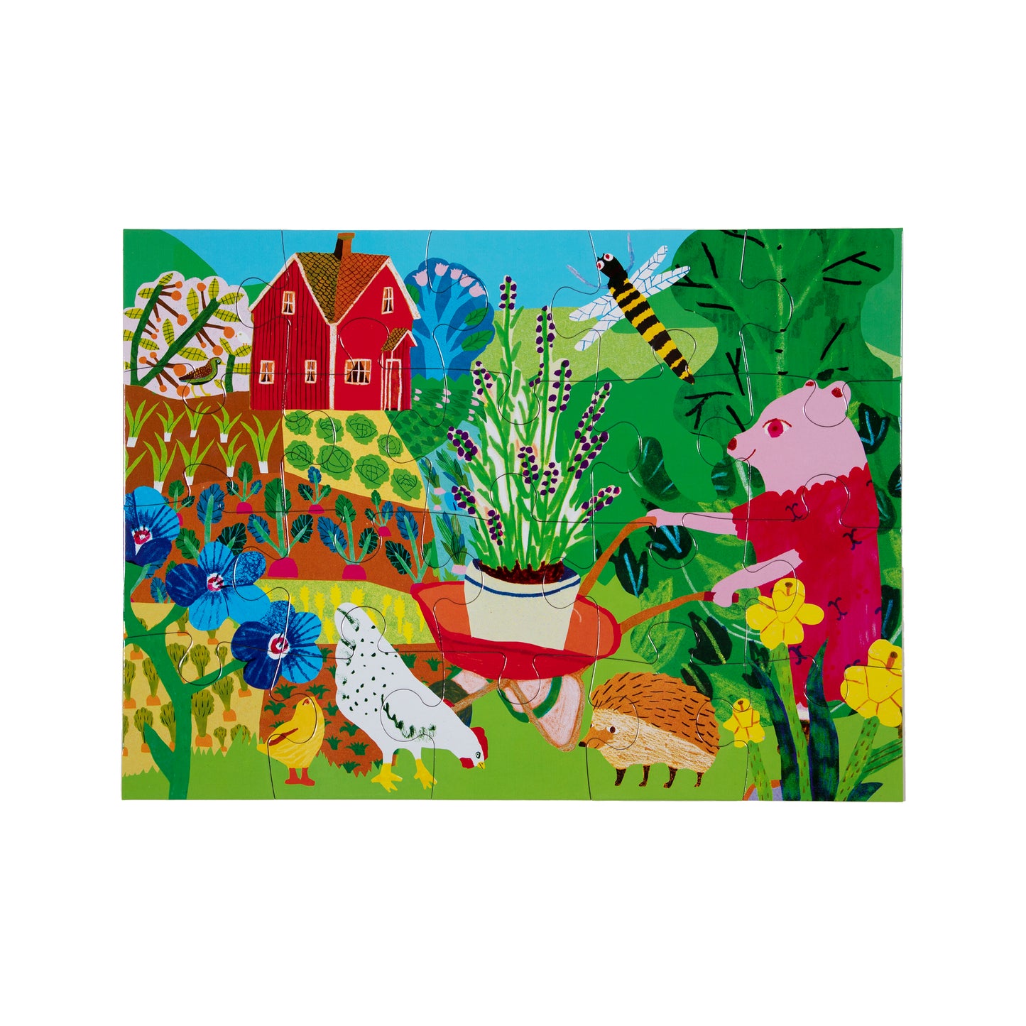 Gardening Bear 20 Piece Jigsaw Puzzle eeBoo Gifts for Kids 3+