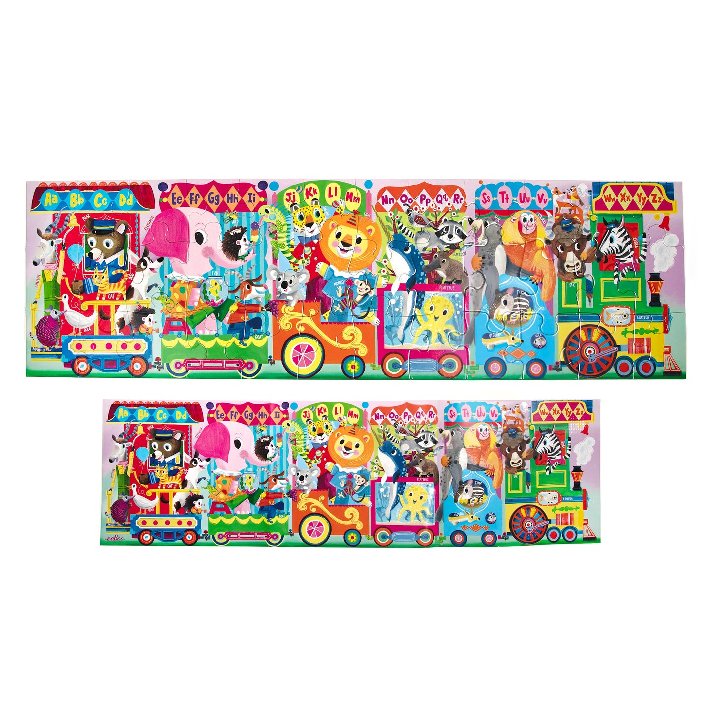 Animal Alphabet Train Ready to Learn 36 Piece Jigsaw Puzzle | Fun Unique Gifts for Ages 3+