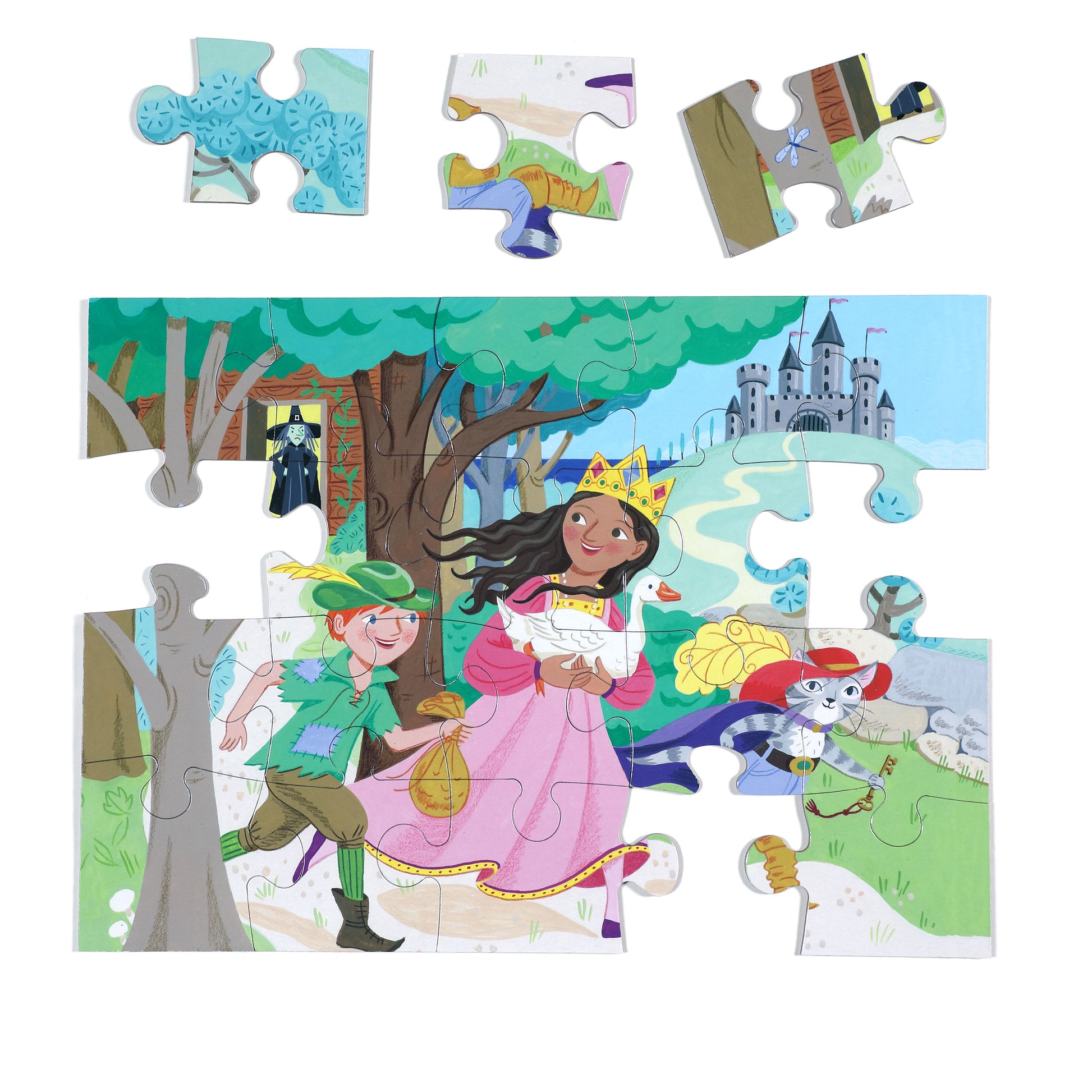 Princess Adventure 20 Piece Big Jigsaw Puzzle eeBoo Gifts for Kids 3+