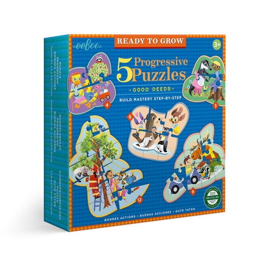 Ready to Grow - Good Deeds Includes Five Progressive Puzzles | eeBoo has Amazing Gifts for Kids 3+