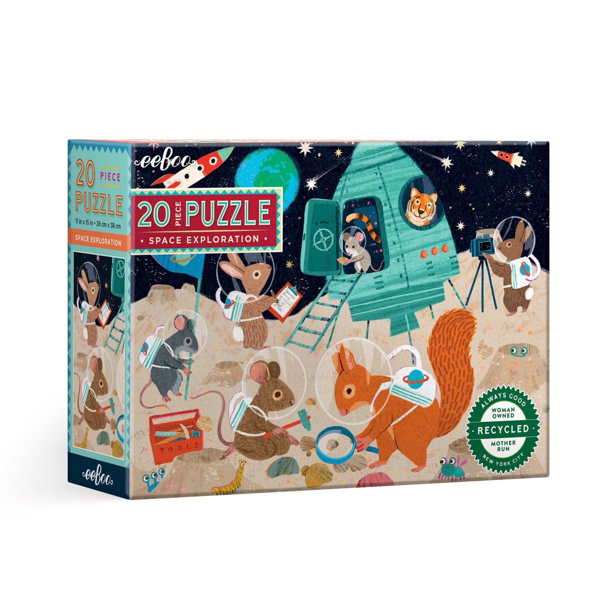 Space Exploration 20 Piece Puzzle by eeBoo | Unique Fun Gifts