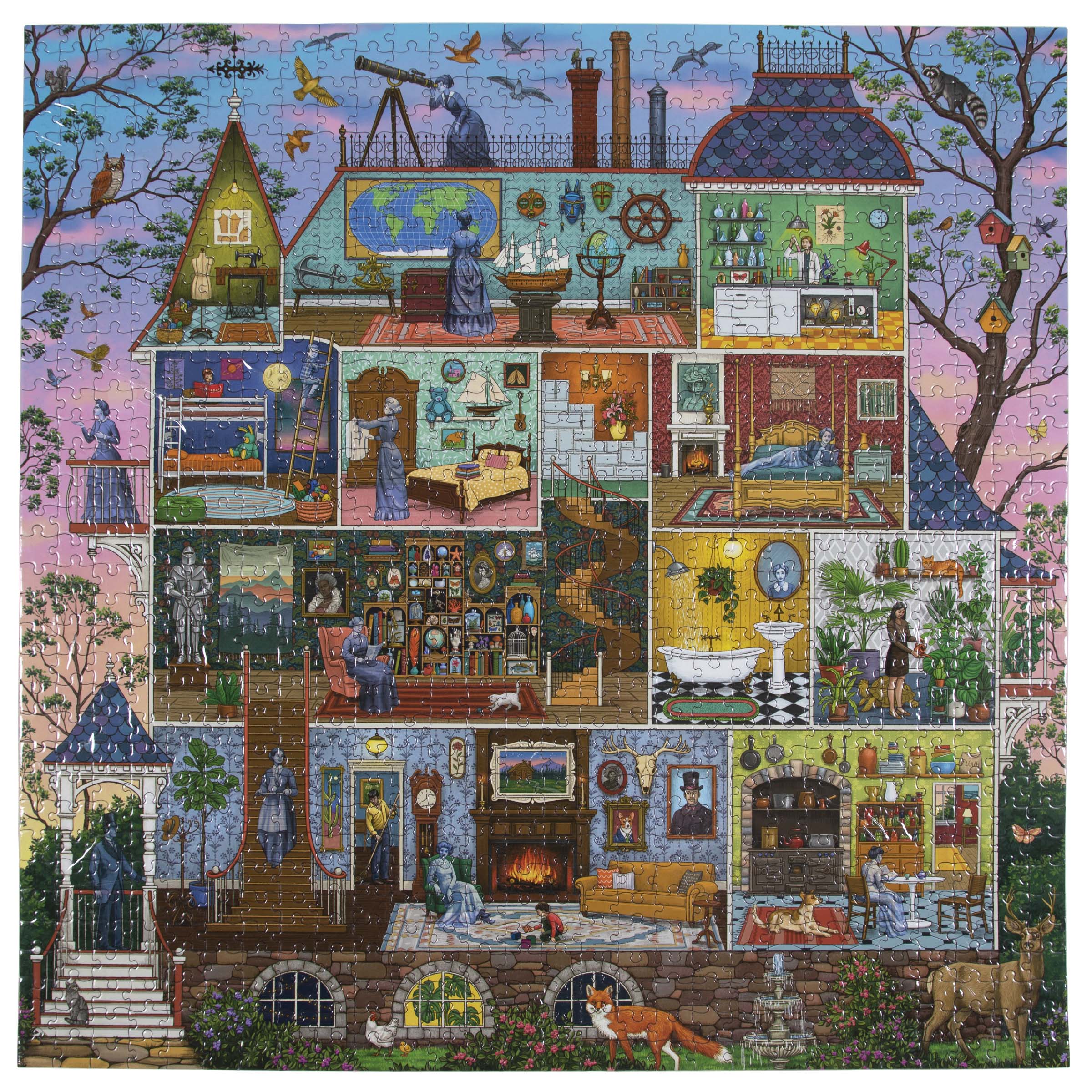 The Alchemist's Home 1000 Piece Square Jigsaw Puzzle eeBoo Spooky Gifts for 14+