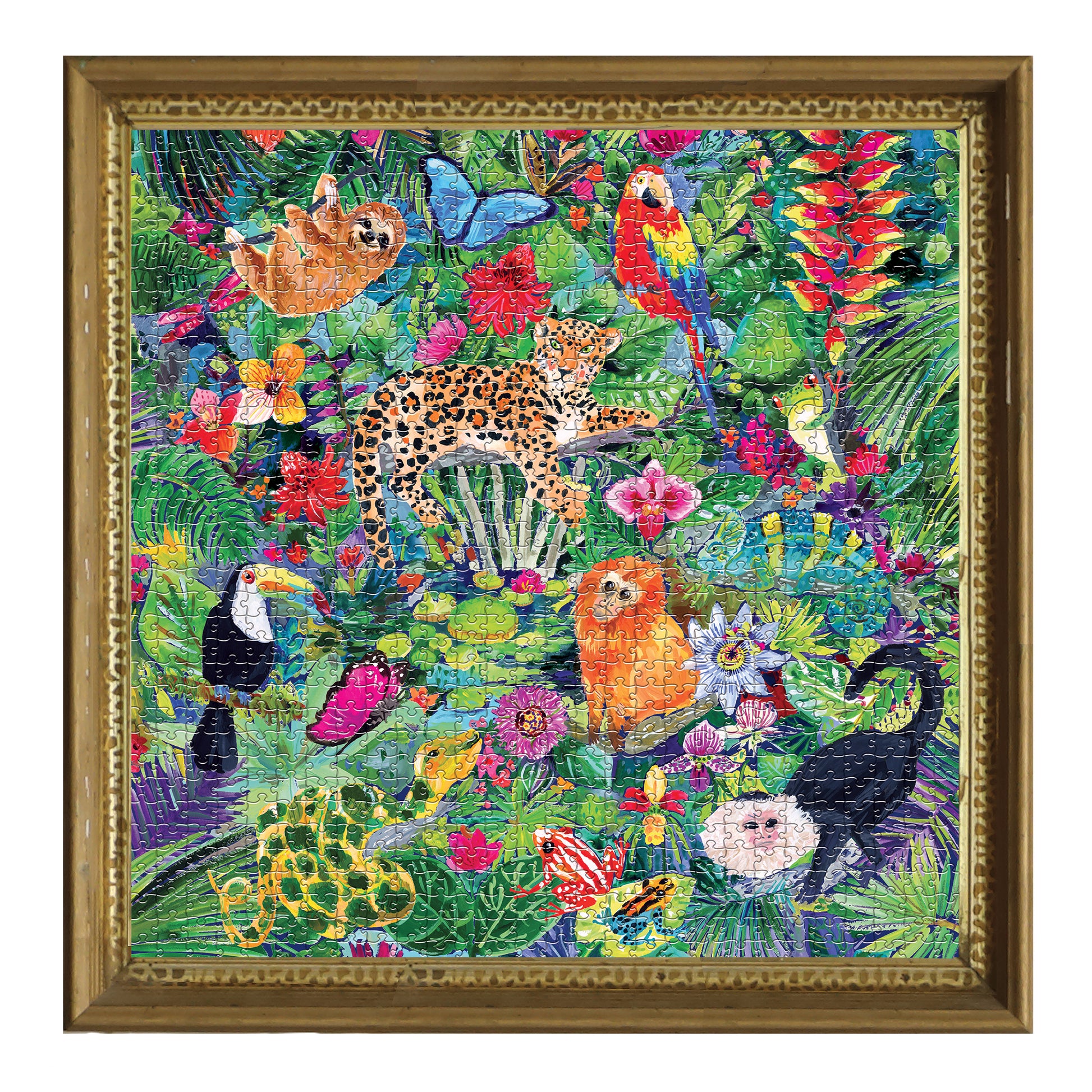 Amazon Animal Rainforest 1000 Piece Jigsaw Puzzle | eeBoo Piece & Love | Great Gift for Animal Lovers