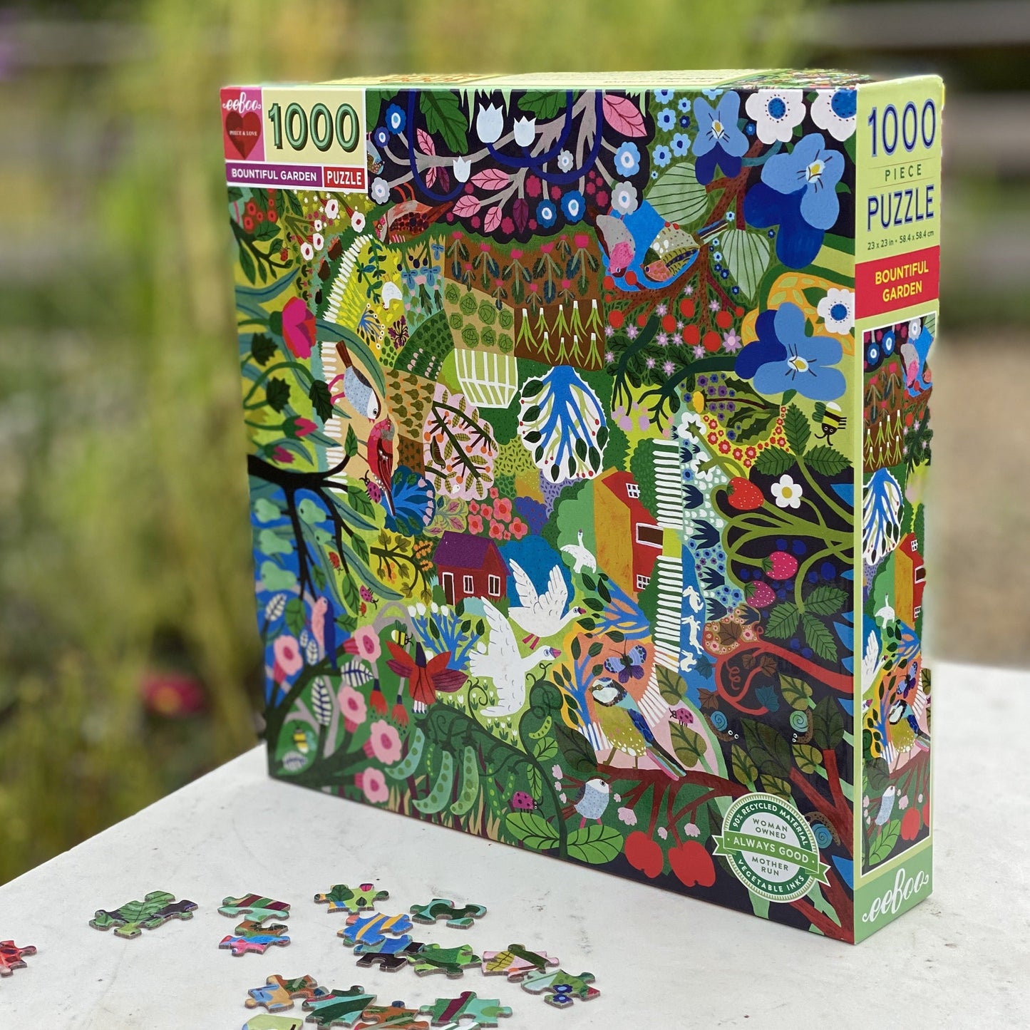 Bountiful Garden 1000 Piece Jigsaw Puzzle | eeBoo Piece & Love | Gifts for Nature Lovers