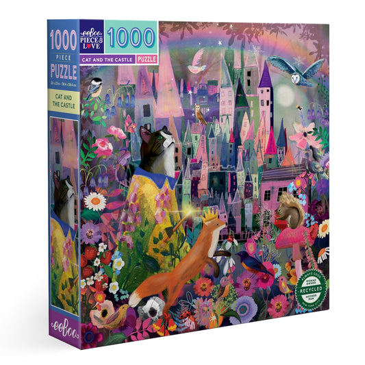 Cat and the Castle 1000 Piece Puzzle by eeBoo | Unique Beautiful Gifts