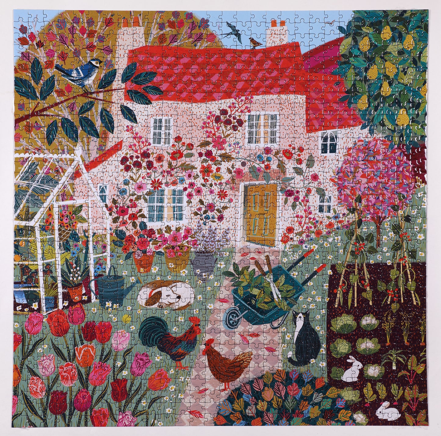 English Cottage 1000 Piece Jigsaw Puzzle Cottagecore | eeBoo Piece & Love | Cute Gifts for Gardeners