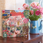 English Cottage 1000 Piece Jigsaw Puzzle Cottagecore | eeBoo Piece & Love | Cute Gifts for Gardeners