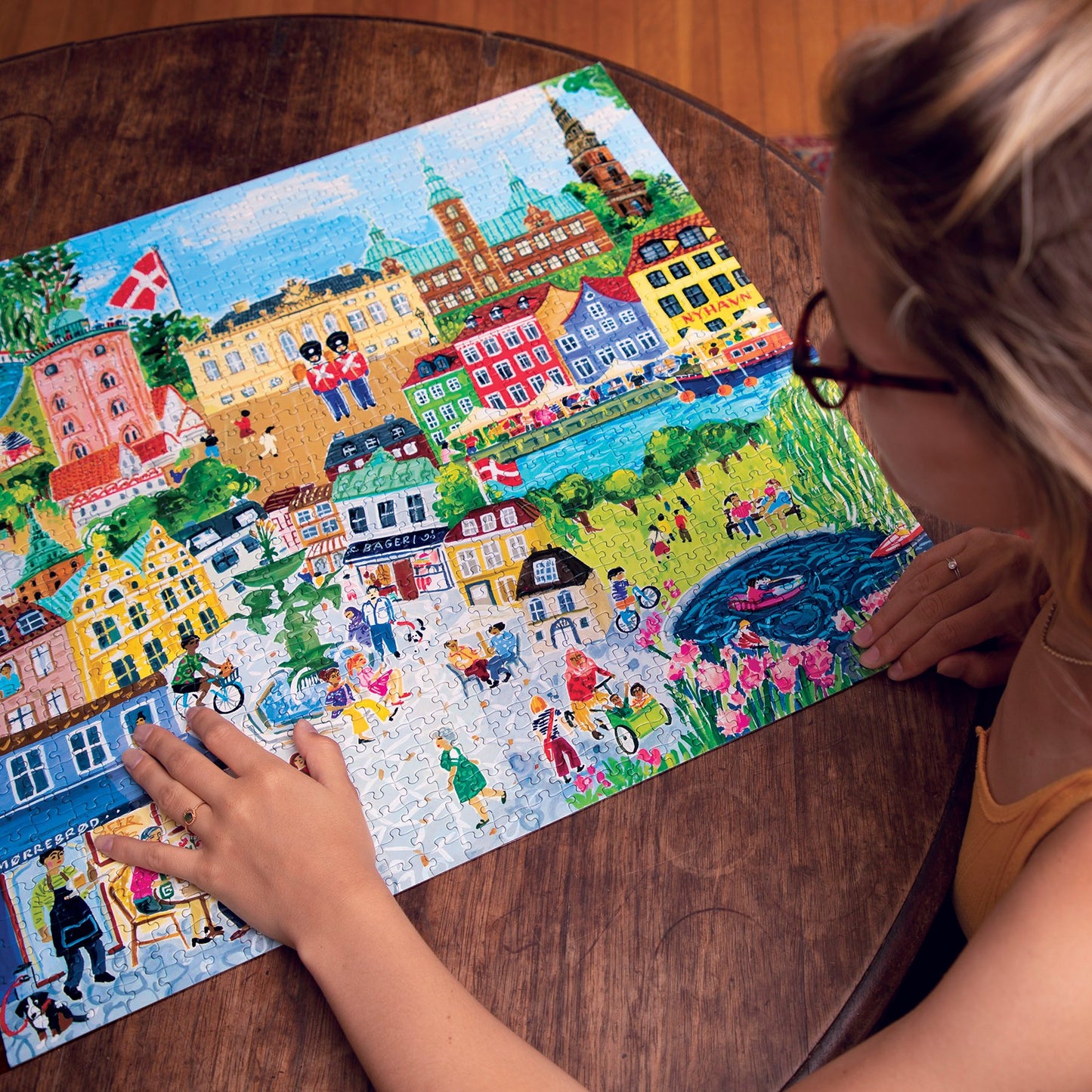 Copenhagen Denmark 1000 Piece Travel Jigsaw Puzzle | eeBoo Piece & Love | Gifts for Travel Lovers