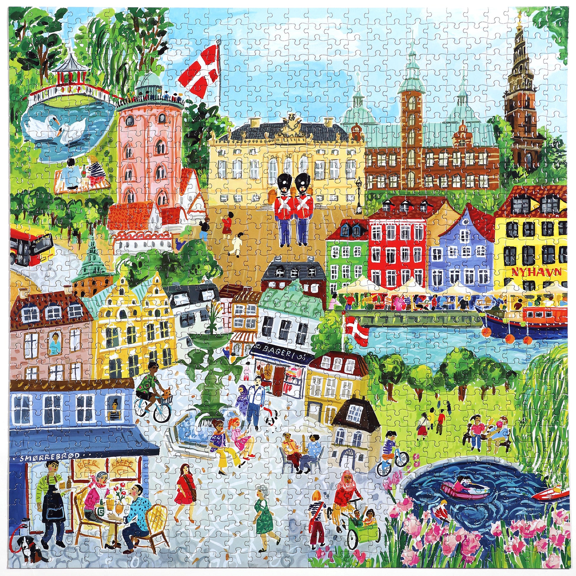 Copenhagen Denmark 1000 Piece Travel Jigsaw Puzzle | eeBoo Piece & Love | Gifts for Travel Lovers