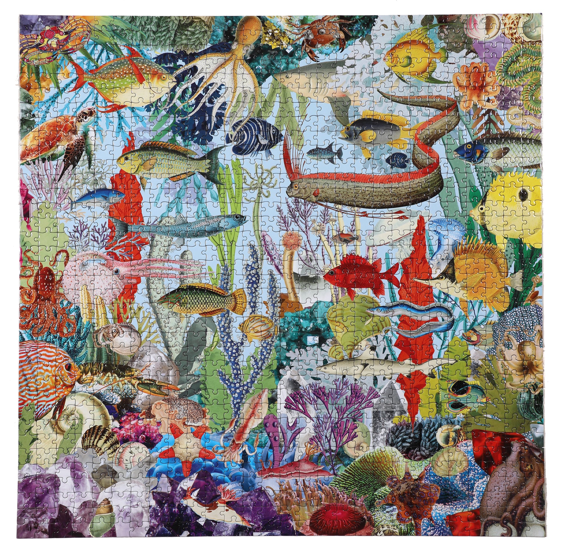 Gems and Fish Underwater Sea 1000 Piece Jigsaw Puzzle | eeBoo Piece & Love | Makes a Great Gift