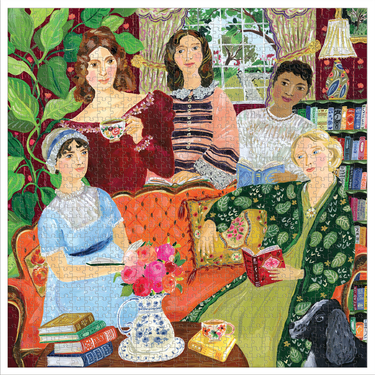 Jane Austen's Book Club 1000 Piece Jigsaw Puzzle | eeBoo Piece & Love | Gifts for Literary Readers