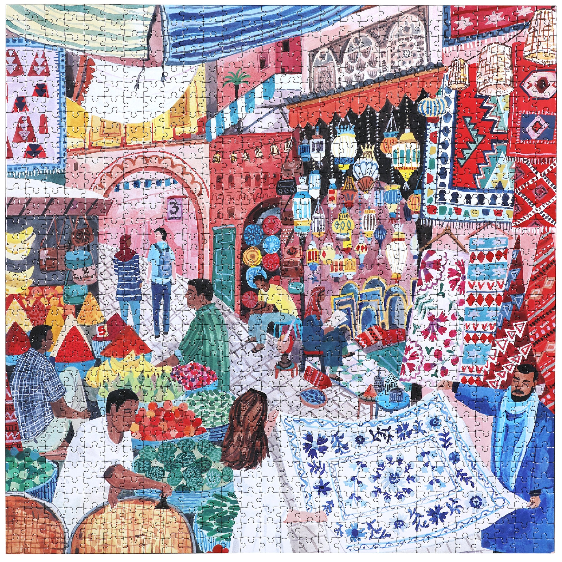 Marrakesh Morocco 1000 Piece Jigsaw Travel Puzzle | eeBoo Piece & Love | Gifts for Travel Lovers