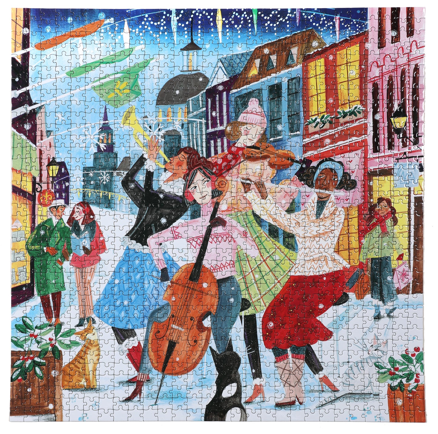 Music in Montreal Canada 1000 Piece Jigsaw Puzzle | eeBoo Piece & Love | Beautiful Gifts for Women