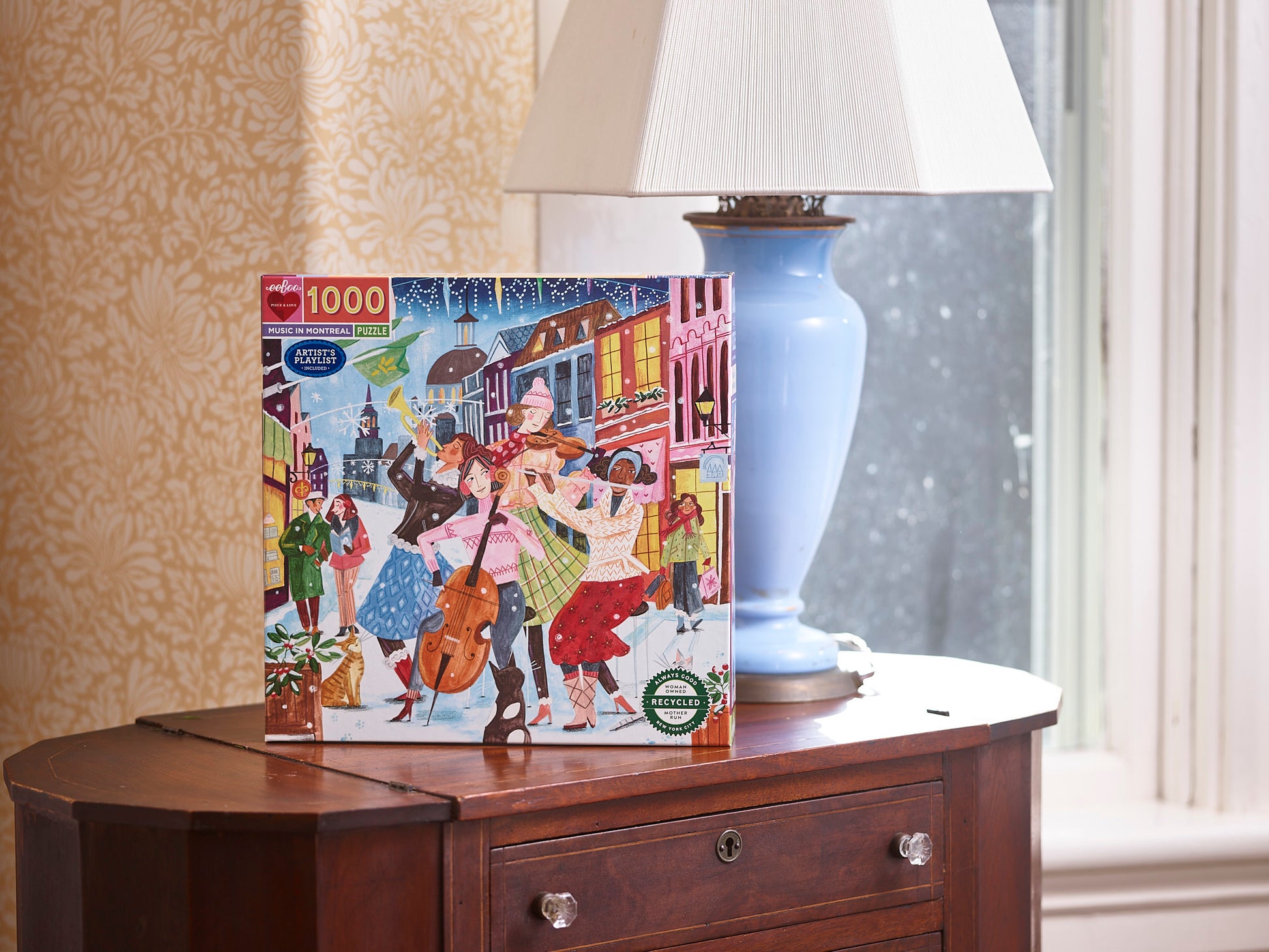 Music in Montreal Canada 1000 Piece Jigsaw Puzzle | eeBoo Piece & Love | Beautiful Gifts for Women