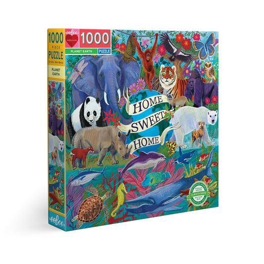 Animals of Planet Earth 1000 Piece Jigsaw Puzzle | eeBoo Piece & Love | Gifts for Animal Enthusiasts