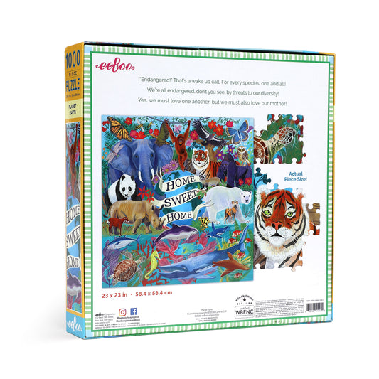 Animals of Planet Earth 1000 Piece Jigsaw Puzzle | eeBoo Piece & Love | Gifts for Animal Enthusiasts