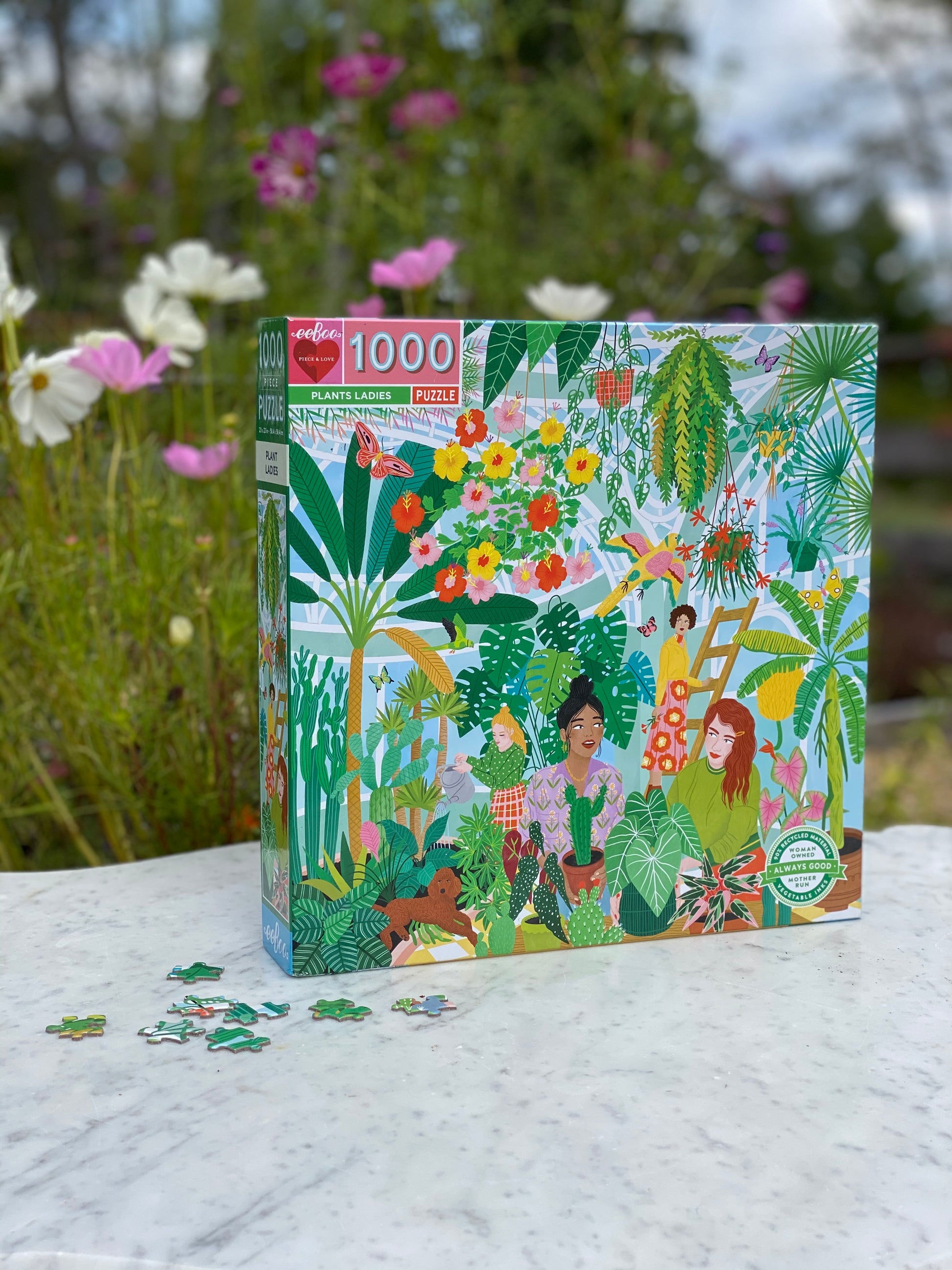 Plant Ladies Garden 1000 Piece Jigsaw Puzzle | eeBoo Piece & Love | Amazing Gifts for Plant Lovers