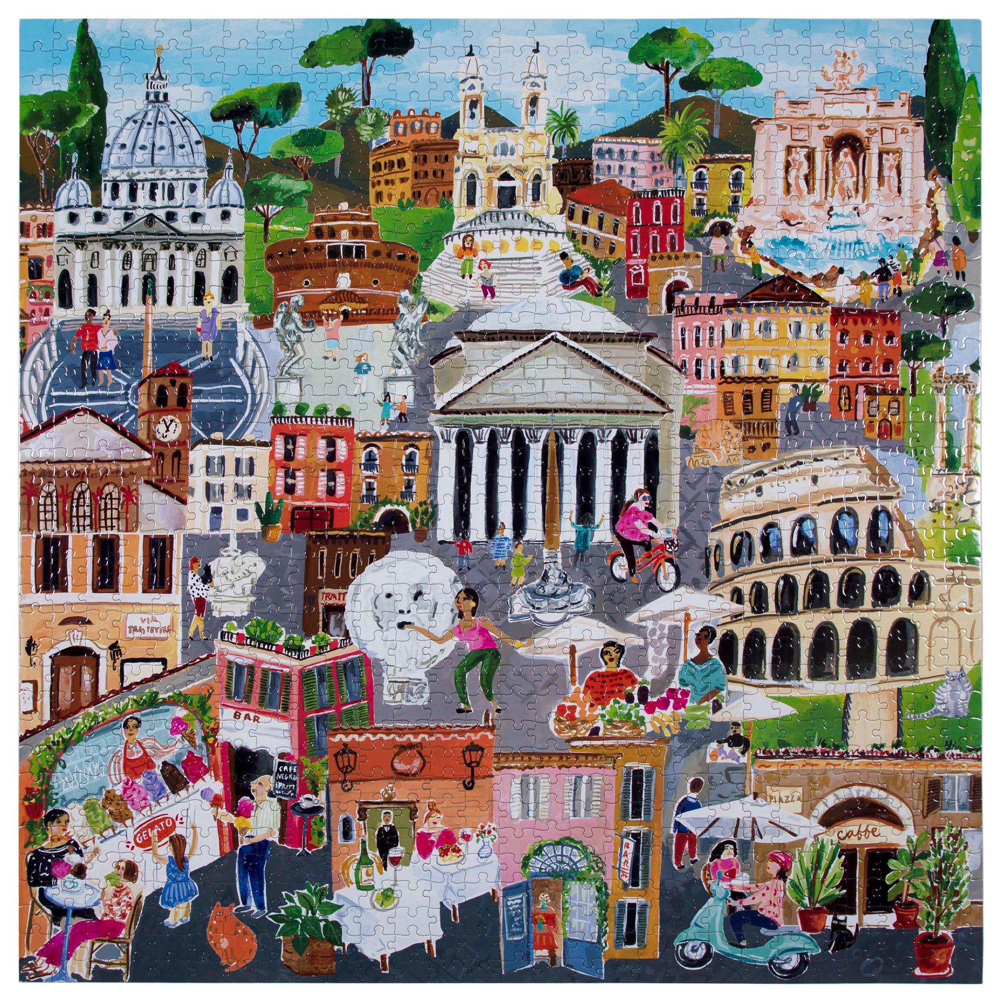 Rome Italy 1000 Piece Jigsaw Travel Puzzle | eeBoo Piece & Love | Amazing Gifts for Travel Lovers