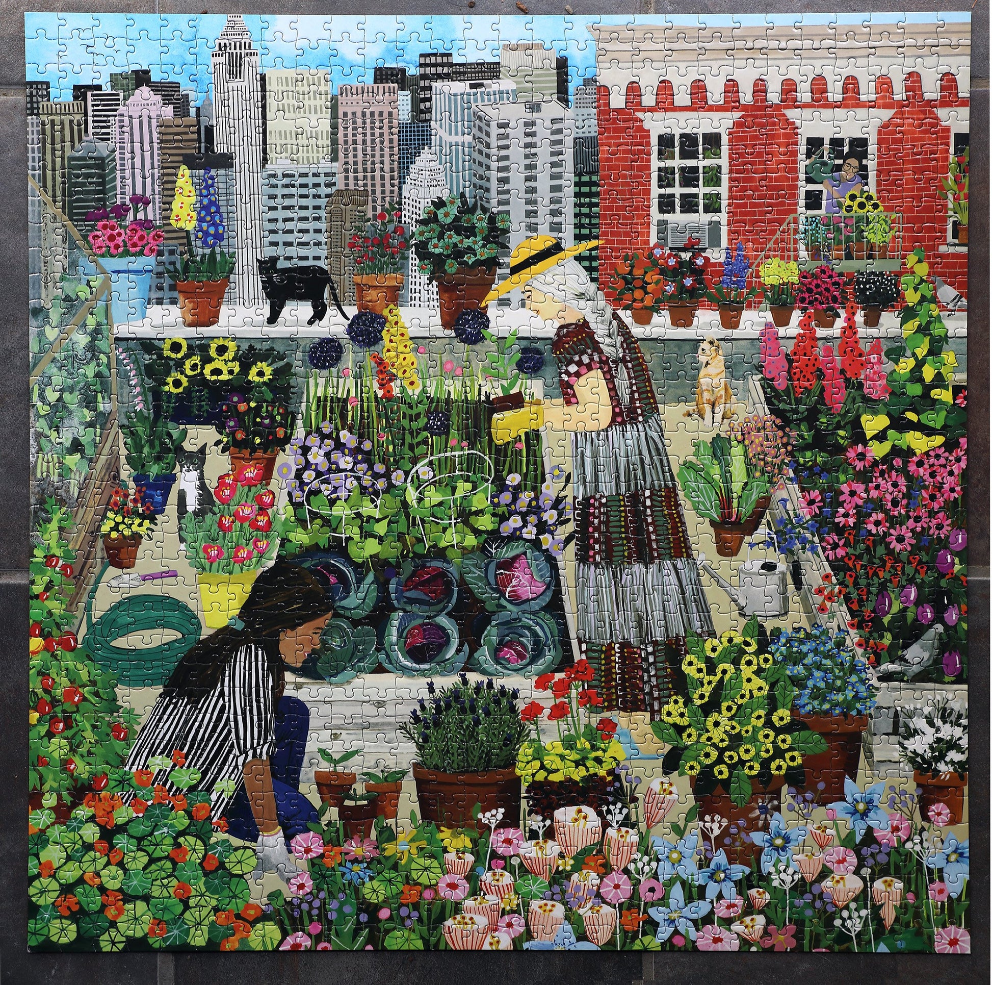 Urban Gardening 1000 Piece Jigsaw Puzzle eeBoo Piece & Love Puzzles for Adults Gifts for Gardeners