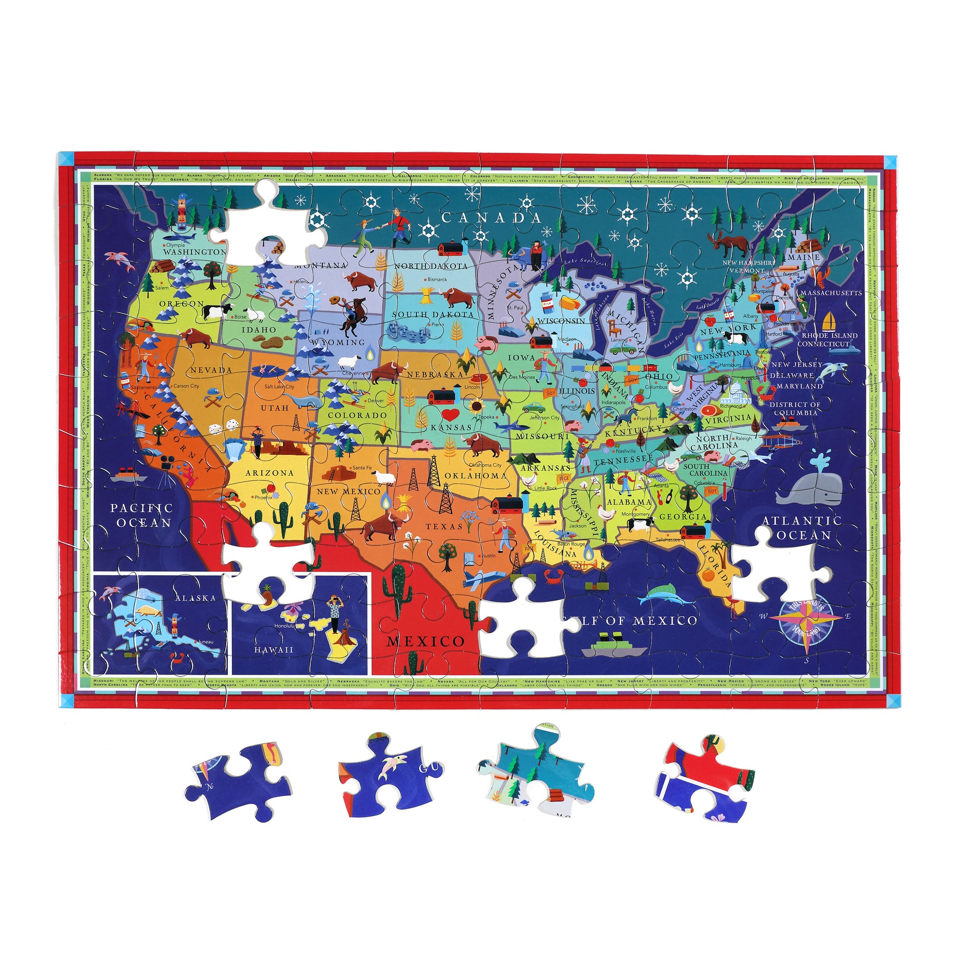 This Land is Your Land United States 100 Piece Jigsaw Puzzle eeBoo 5+