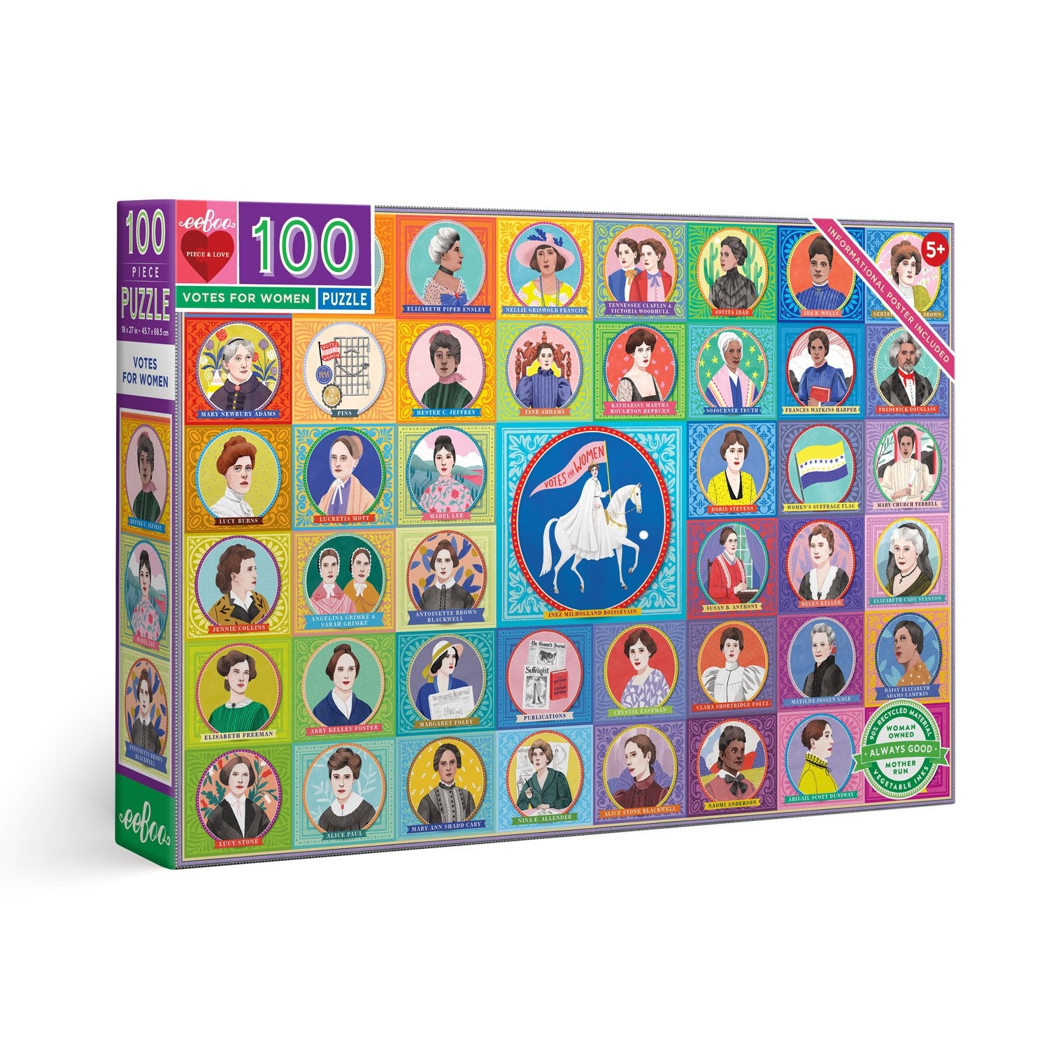 DISCO Votes for Women 100 Piece Puzzle eeboo-store